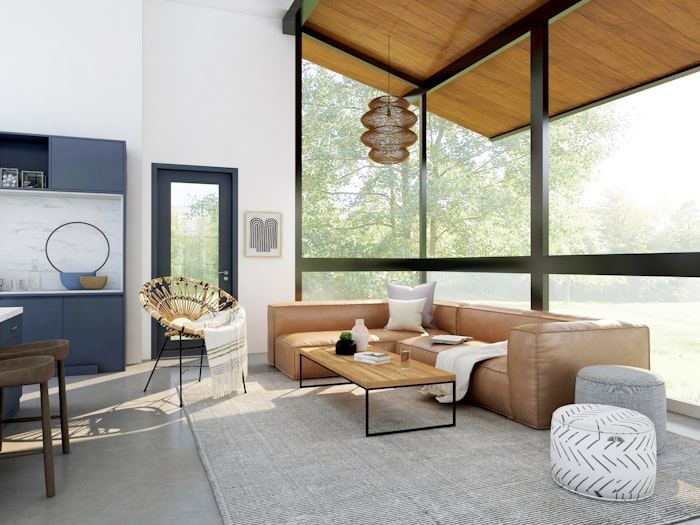 Warm living room interior